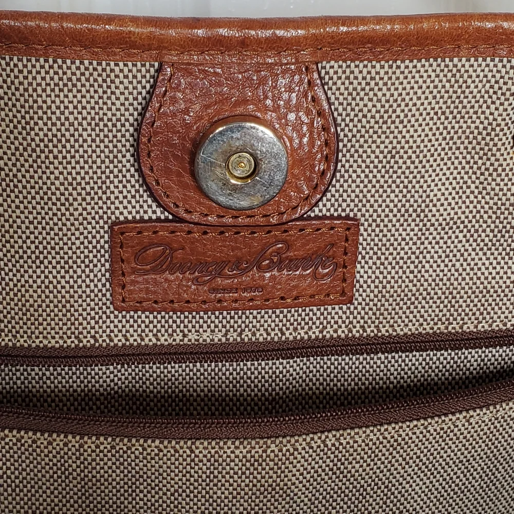Vintage Dooney & Bourke Suede Leather Tote Bag Tan Boho Feminine - Picture 5 of 11